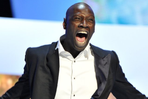 Omar Sy screaming